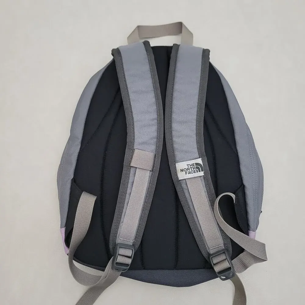 The North Face Pandora Mini Backpack Purple Gray Daypack Hiking Skiing School